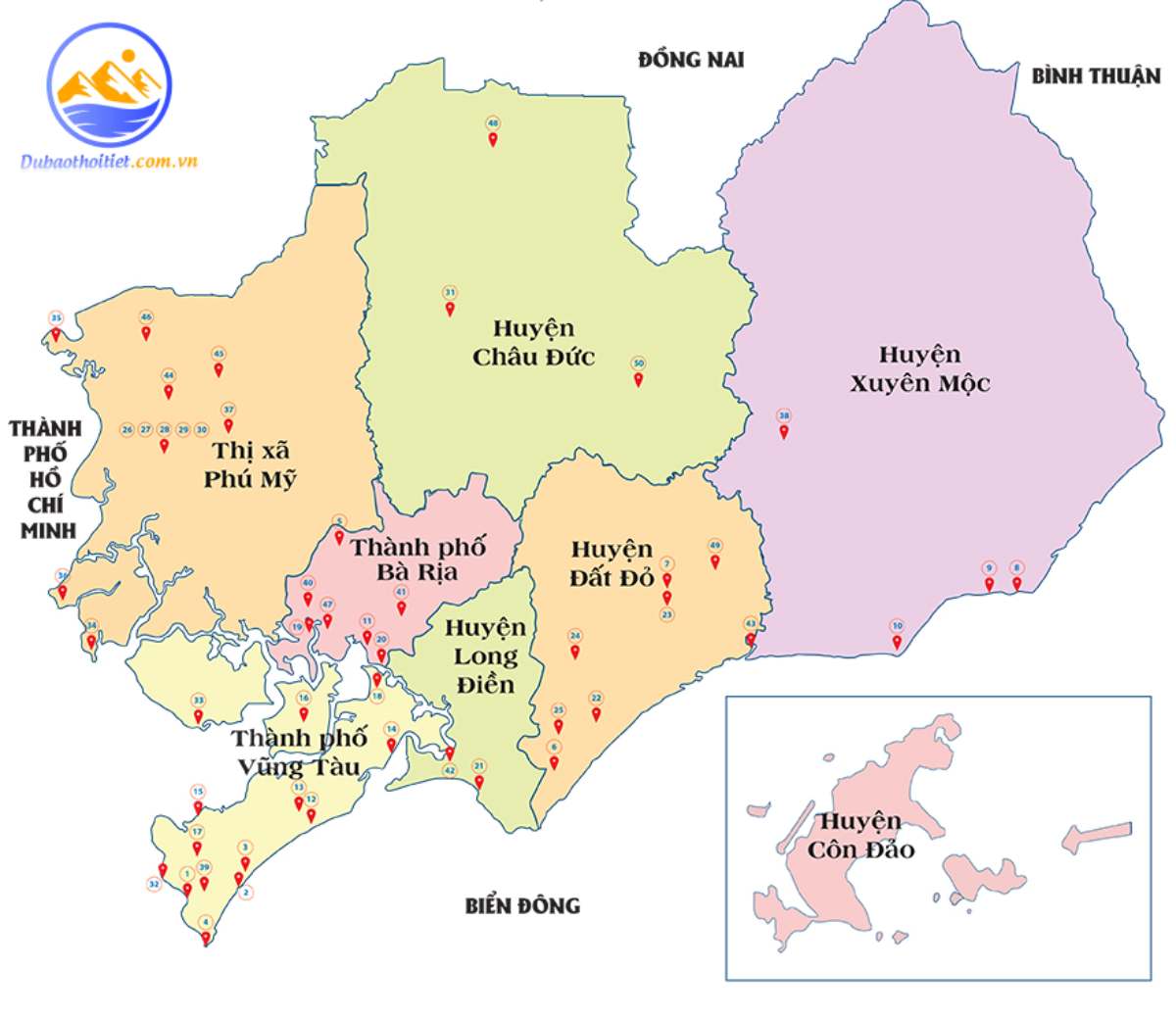 Vị trí địa lý ảnh hưởng đến khí hậu Bà Rịa Vũng Tàu